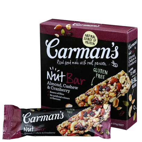 Almond, Cashew & Cranberry Nut Bars